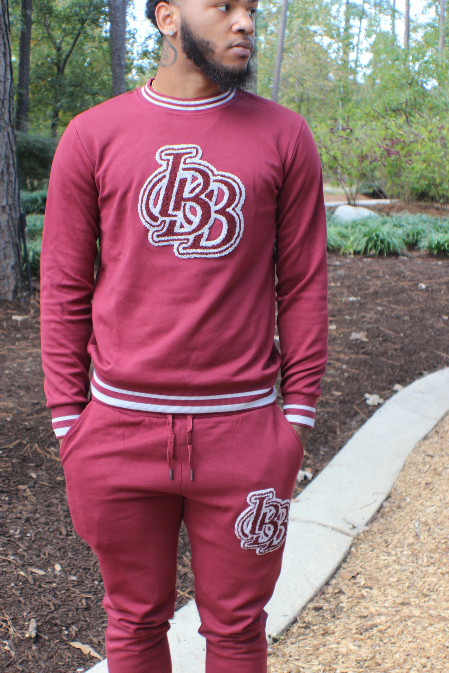 IBB Monogram tracksuit (Maroon)